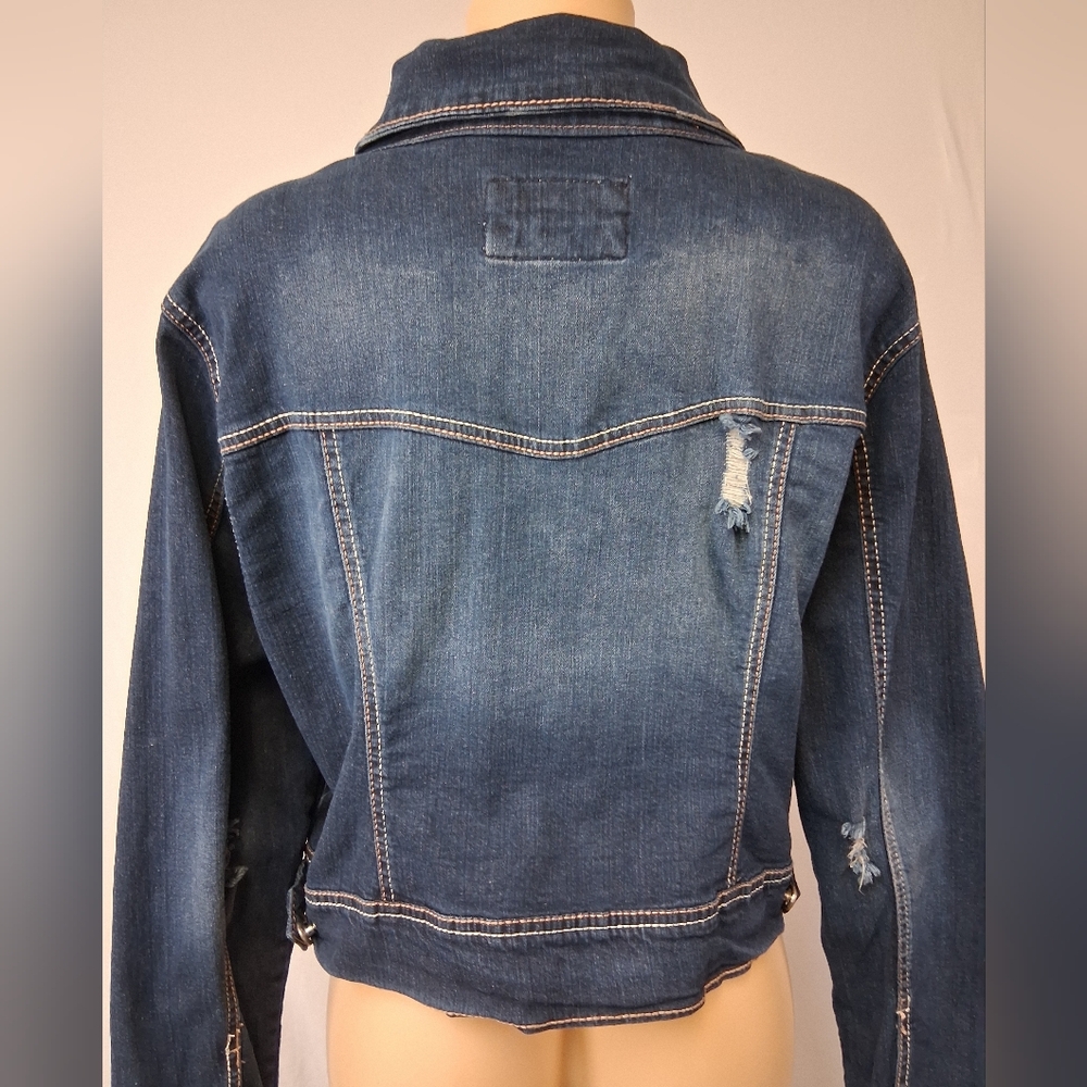 Amethyst Jeans Dark Blue Denim Jacket Size 2X - Picture 14 of 16